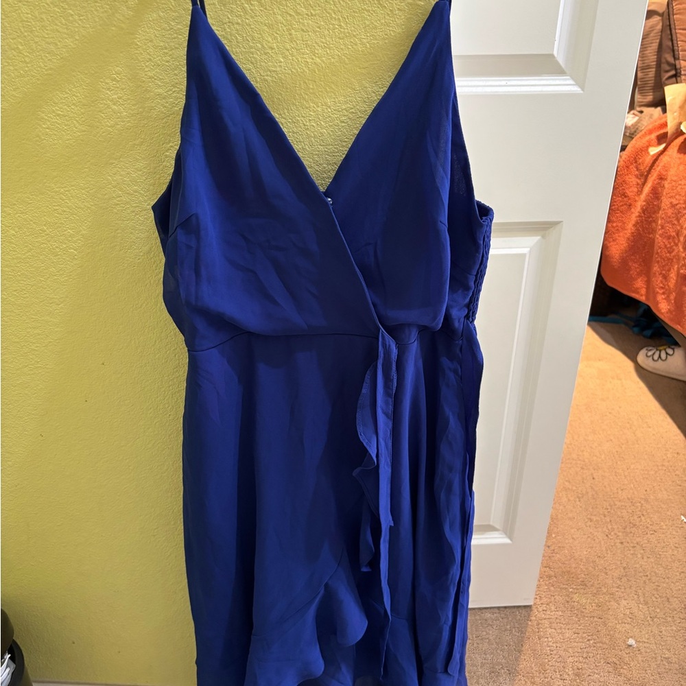 Elegant Blue Sleeveless Dress
